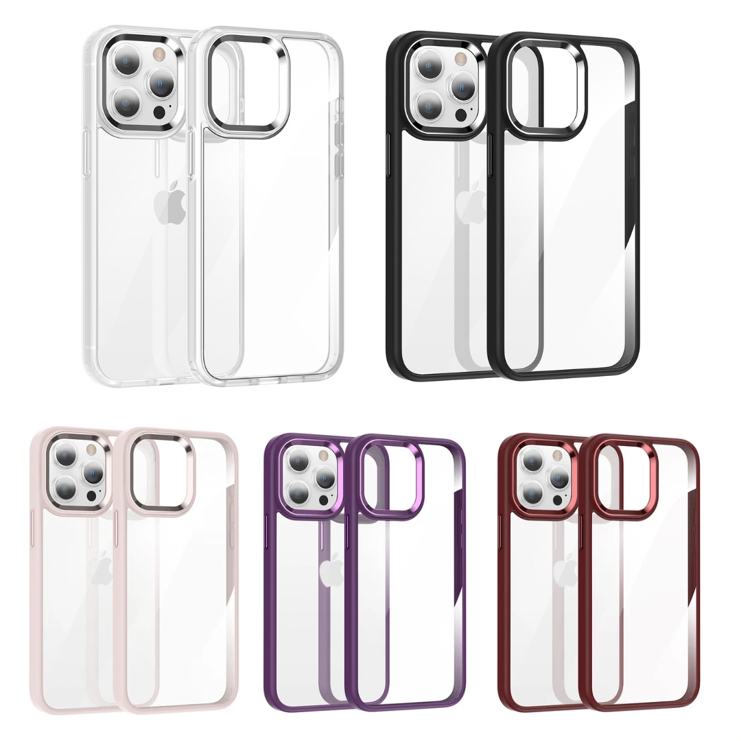 iPhone Shockproof Clear Case - TPU Frame, Anti-Scratch Clear Back (Premium)