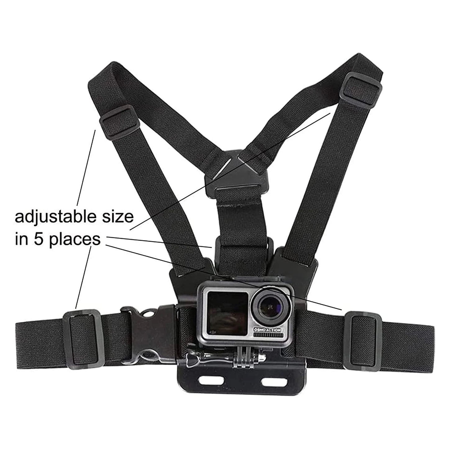 POV Mobile Phone Chest Strap Mount, Harness Strap Holder Universal Cell Phone Clip for Action Camera POV Compatible with iphones, Samsung, Gopro Samsung phones