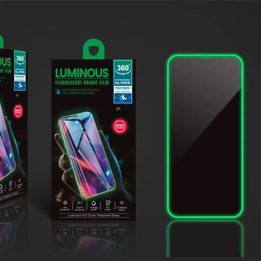 Glow in The Dark Screen Protector for iPhone, Luminous Tempered Glass