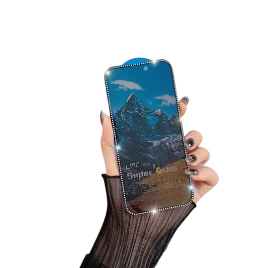 iPhone Rhinestone Screen Protector (BUY 1 GET 1 FREE) with Glow in The Dark Effect (Fashion Tempered Glass)